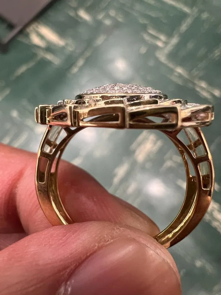 0.37 Ct Diamond Ring | 10k Gold Ring For Men | | Hip-Hop Diamond Ring | Hip-Hop Mens Diamond Ring 6.21 Grams | Big ring | Gift For Him