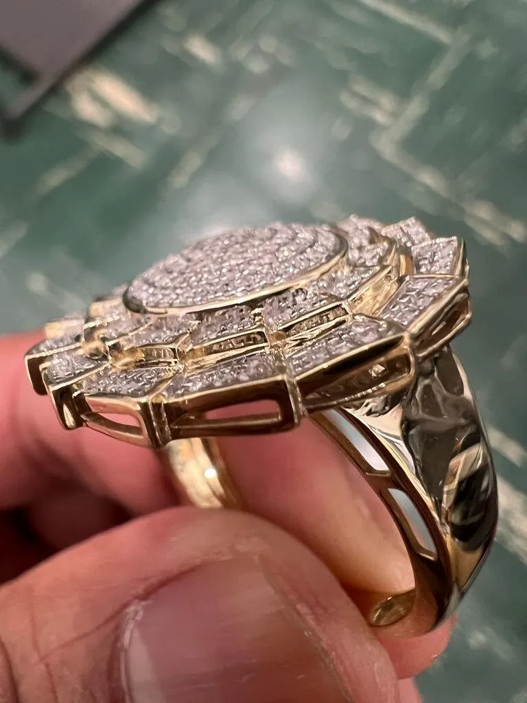 0.37 Ct Diamond Ring | 10k Gold Ring For Men | | Hip-Hop Diamond Ring | Hip-Hop Mens Diamond Ring 6.21 Grams | Big ring | Gift For Him