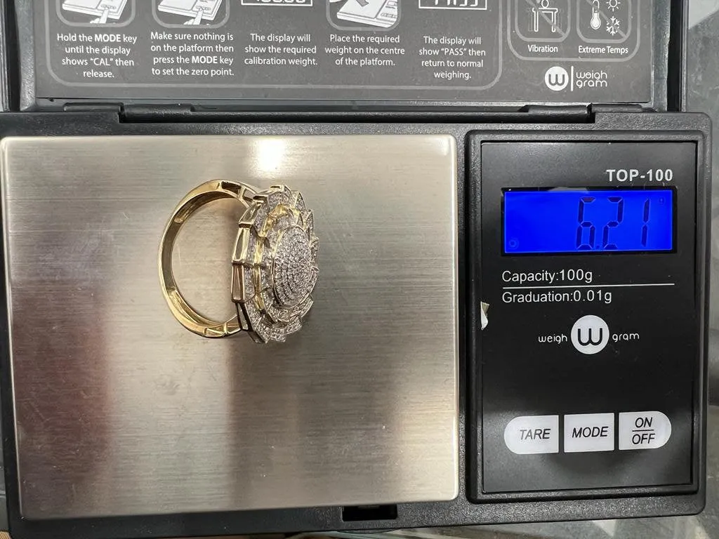 0.37 Ct Diamond Ring | 10k Gold Ring For Men | | Hip-Hop Diamond Ring | Hip-Hop Mens Diamond Ring 6.21 Grams | Big ring | Gift For Him