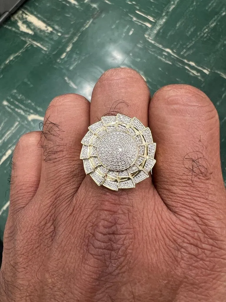 0.37 Ct Diamond Ring | 10k Gold Ring For Men | | Hip-Hop Diamond Ring | Hip-Hop Mens Diamond Ring 6.21 Grams | Big ring | Gift For Him