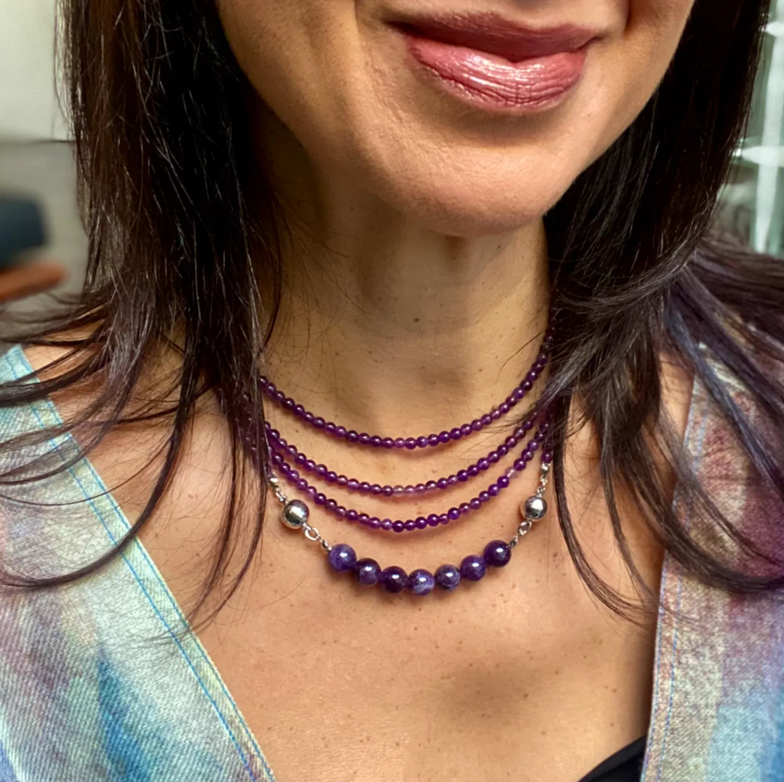 10 Way Necklace - Amethyst