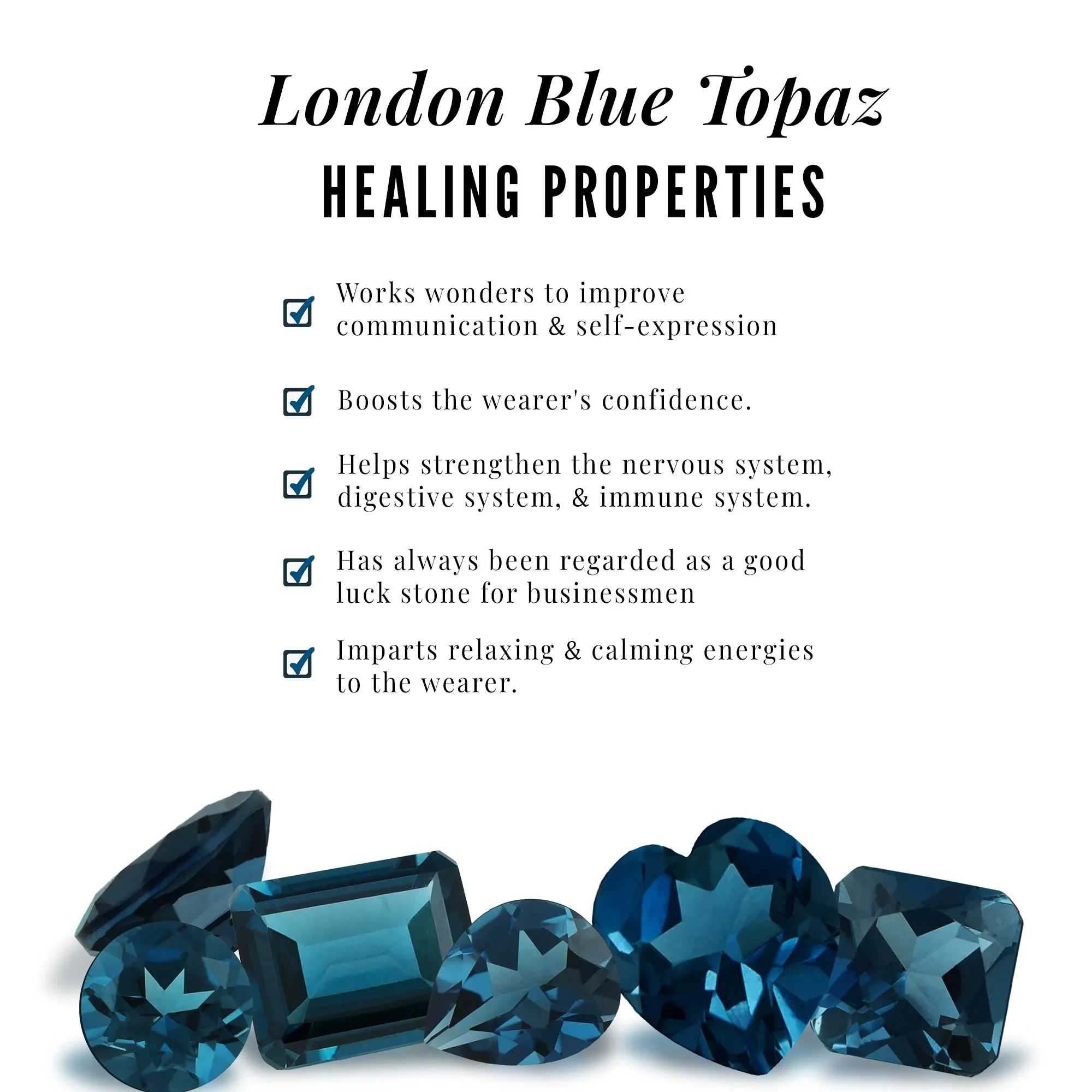 1.25 CT Round Shape London Blue Topaz Cluster Flower Ring