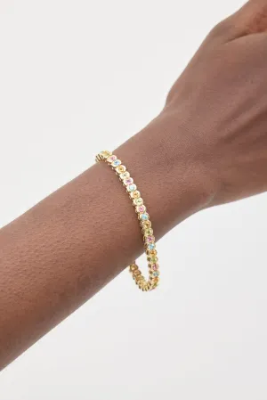 14K Yellow Gold & Gem Tennis Bracelet