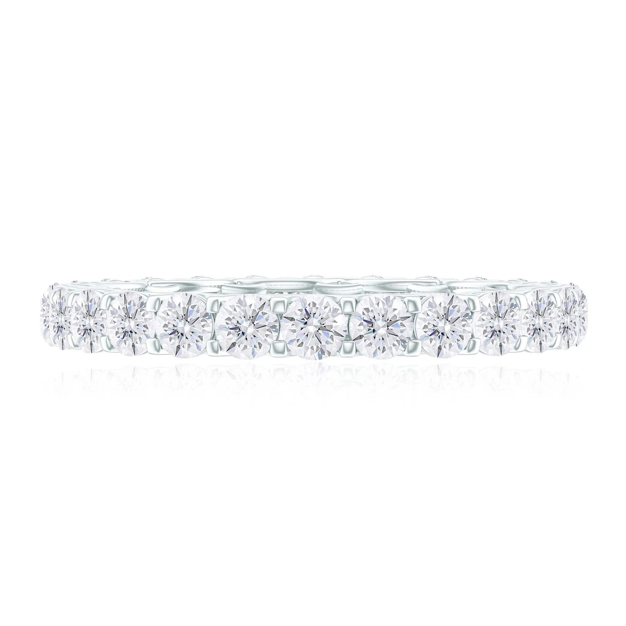 1.75 CT Round Cut Moissanite Full Eternity Ring for Women