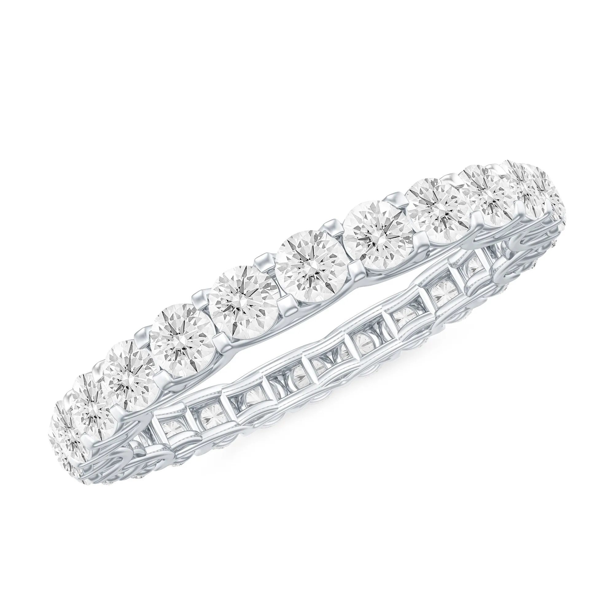 1.75 CT Round Cut Moissanite Full Eternity Ring for Women