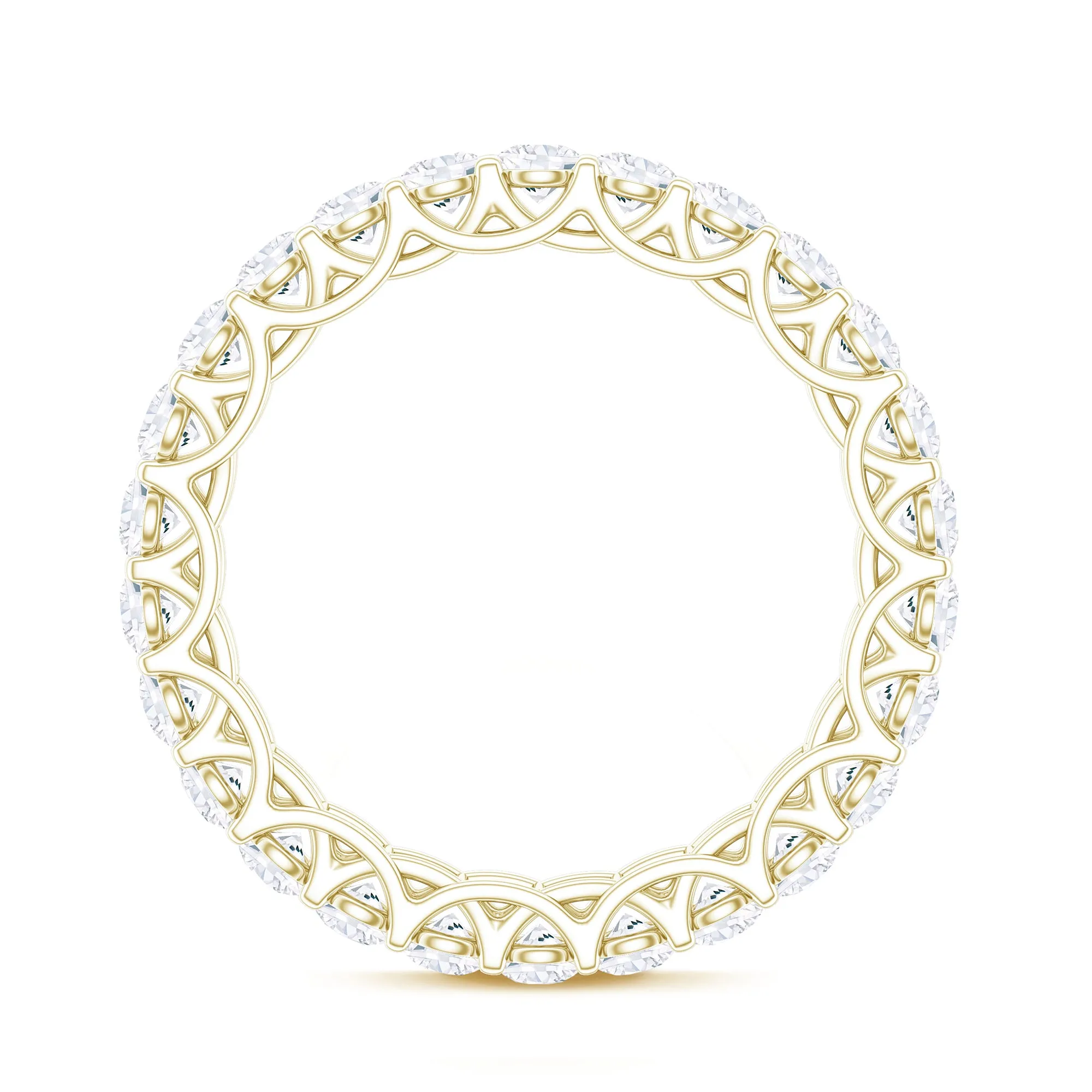 1.75 CT Round Cut Moissanite Full Eternity Ring for Women