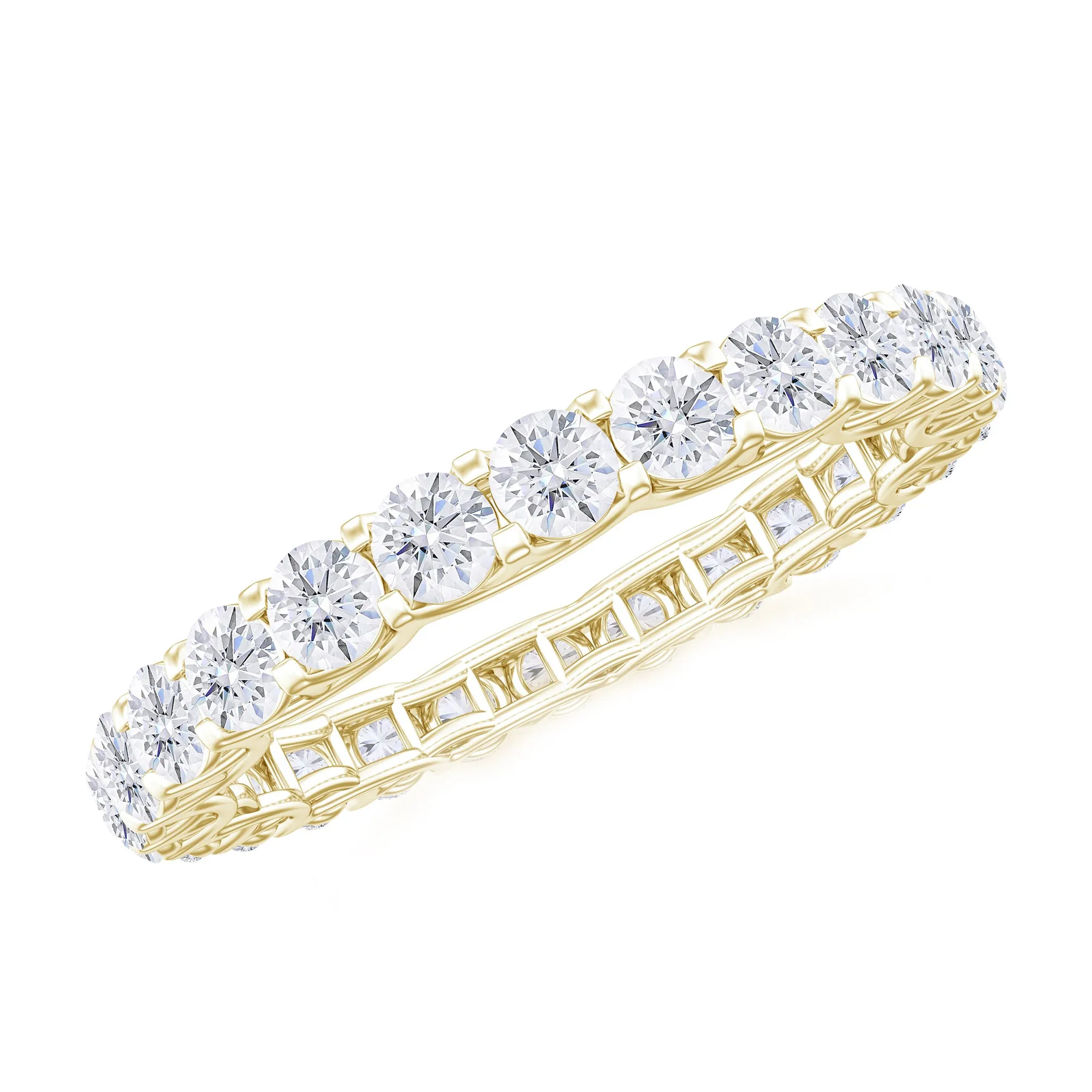 1.75 CT Round Cut Moissanite Full Eternity Ring for Women