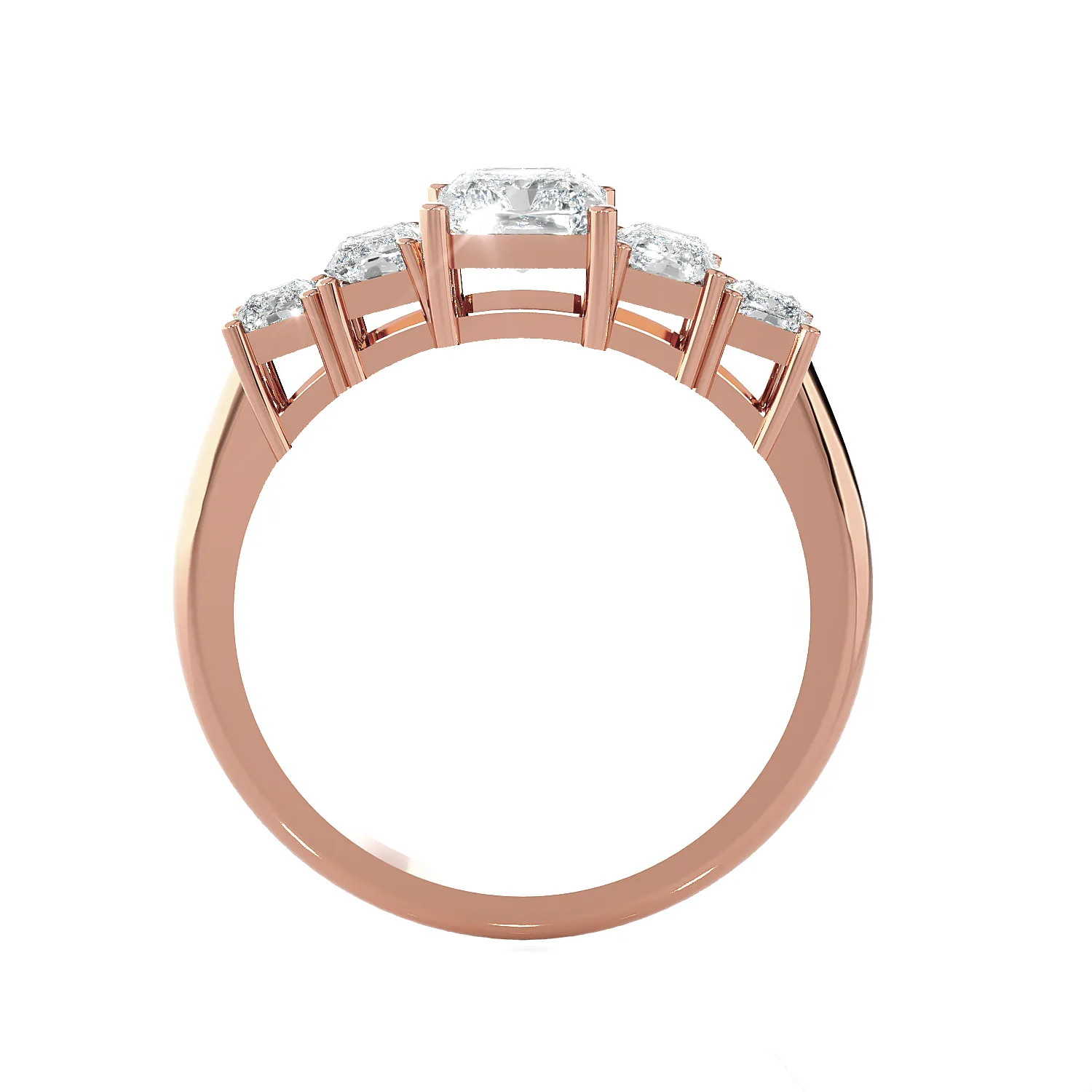 2 ctw Emerald-Cut Lab Grown Diamond Anniversary Ring