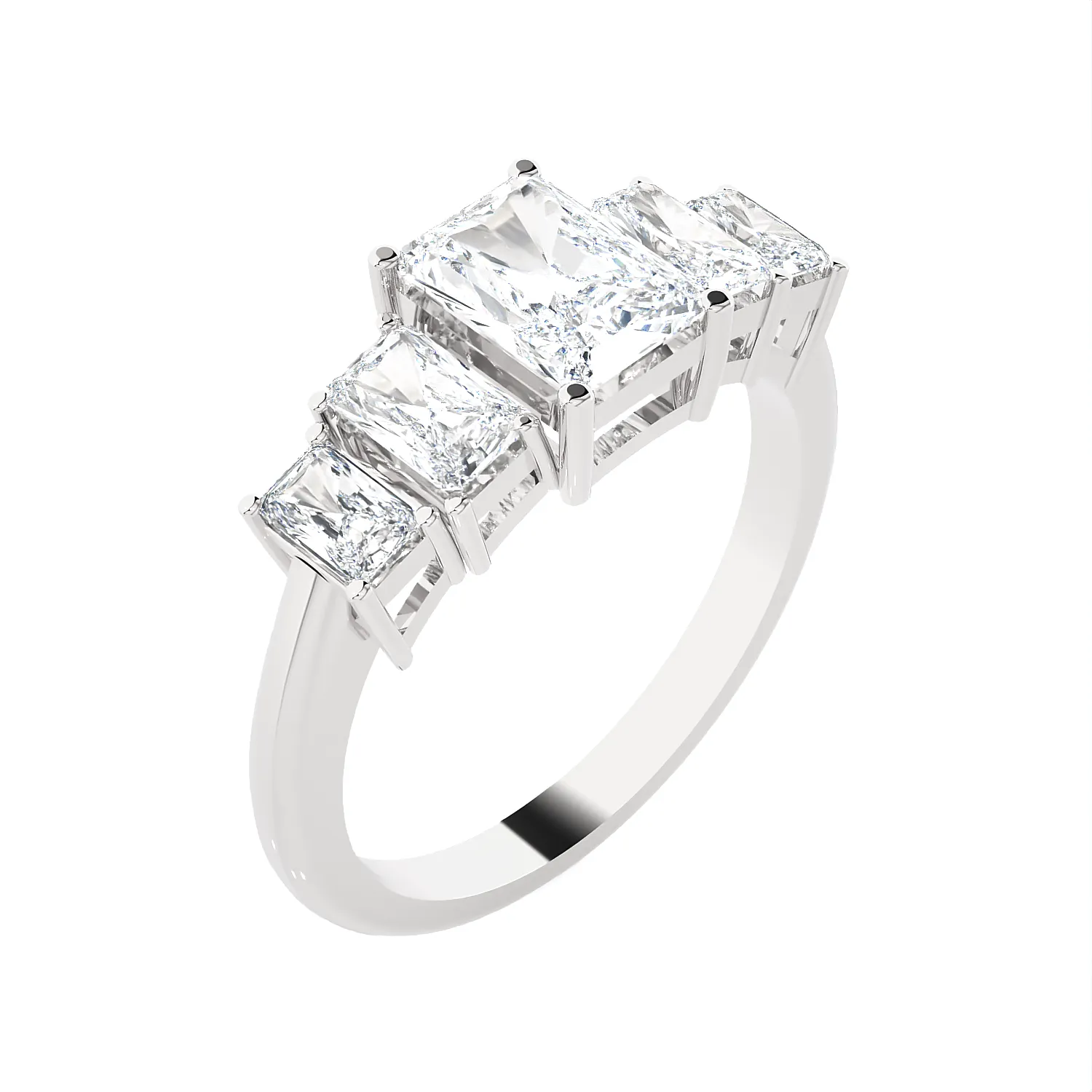 2 ctw Emerald-Cut Lab Grown Diamond Anniversary Ring