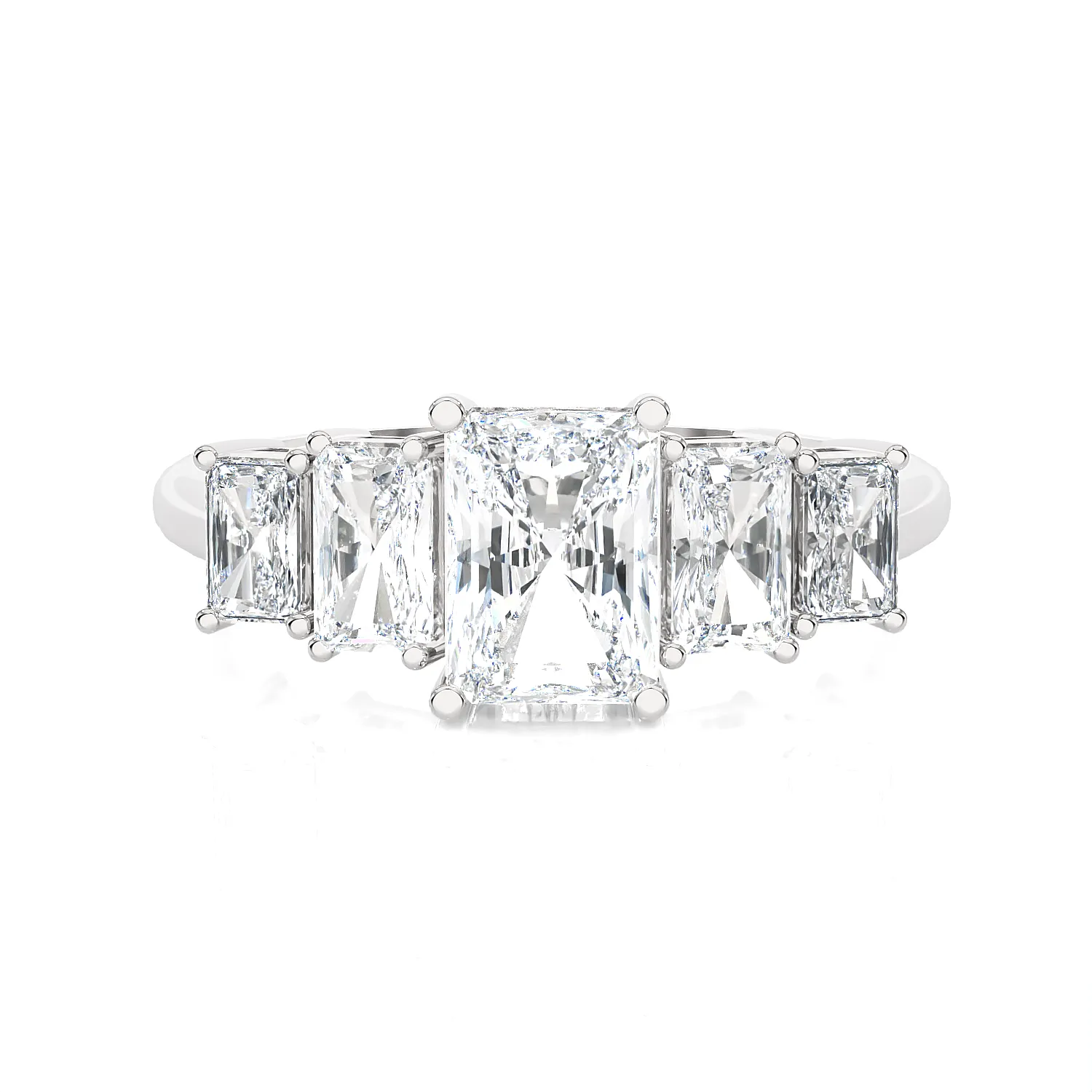 2 ctw Emerald-Cut Lab Grown Diamond Anniversary Ring
