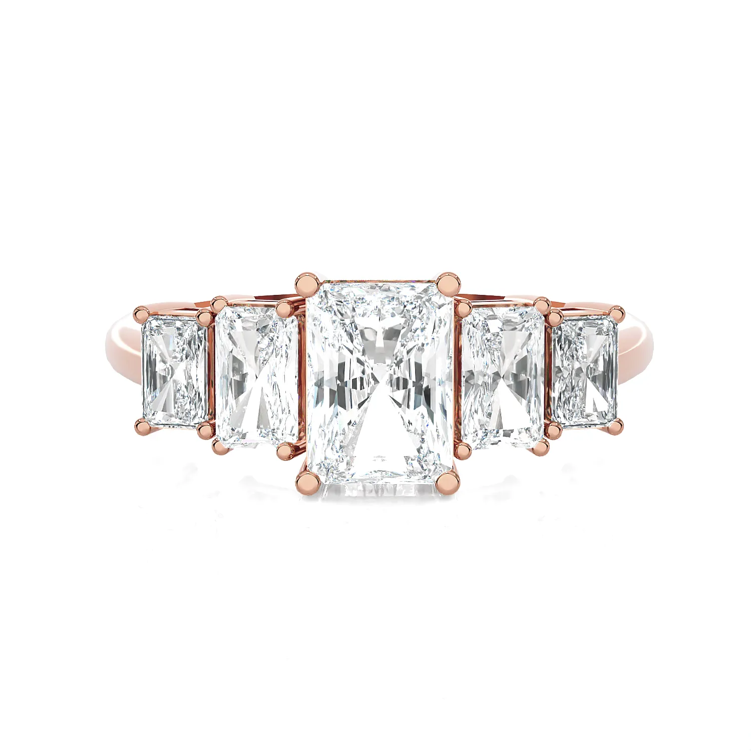 2 ctw Emerald-Cut Lab Grown Diamond Anniversary Ring