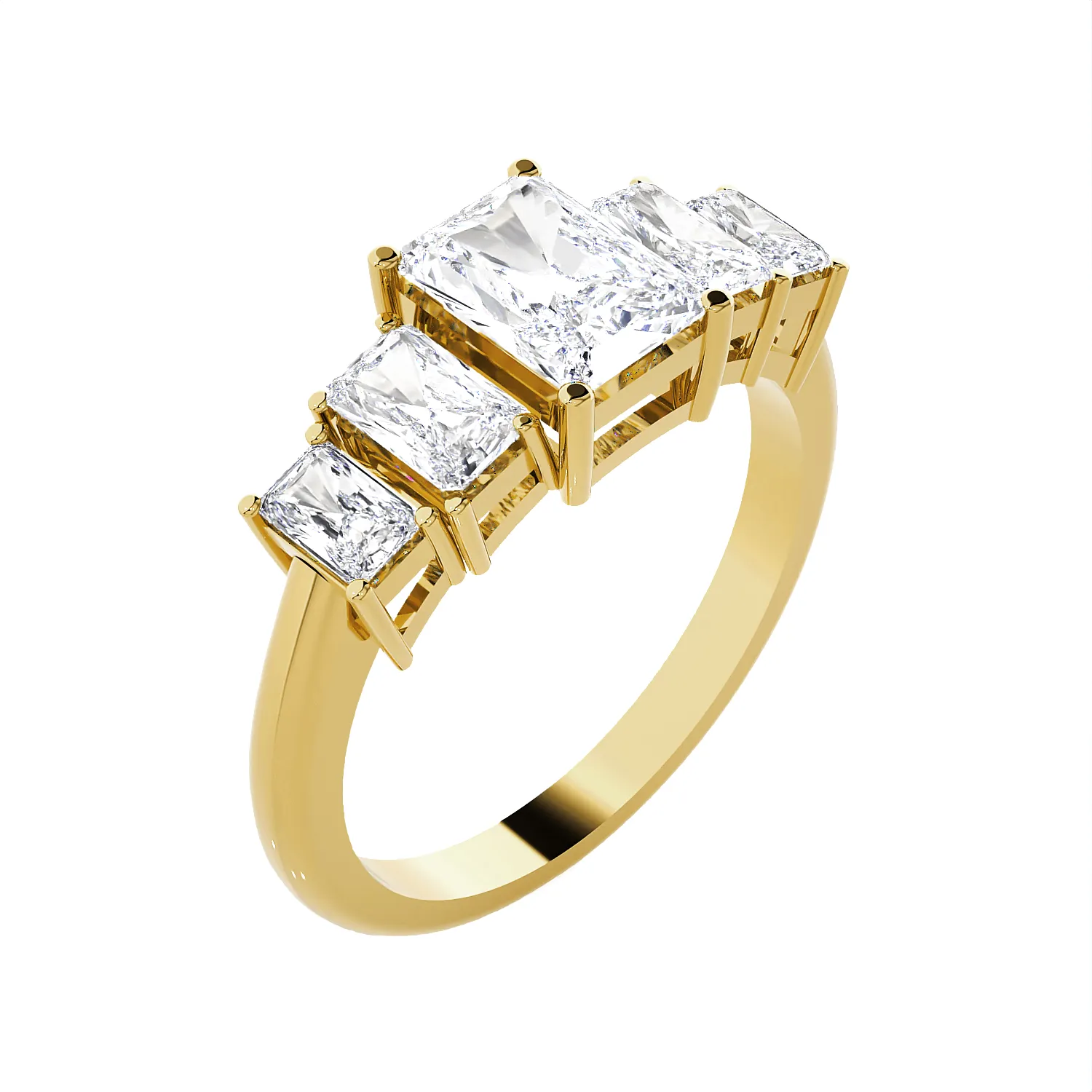 2 ctw Emerald-Cut Lab Grown Diamond Anniversary Ring