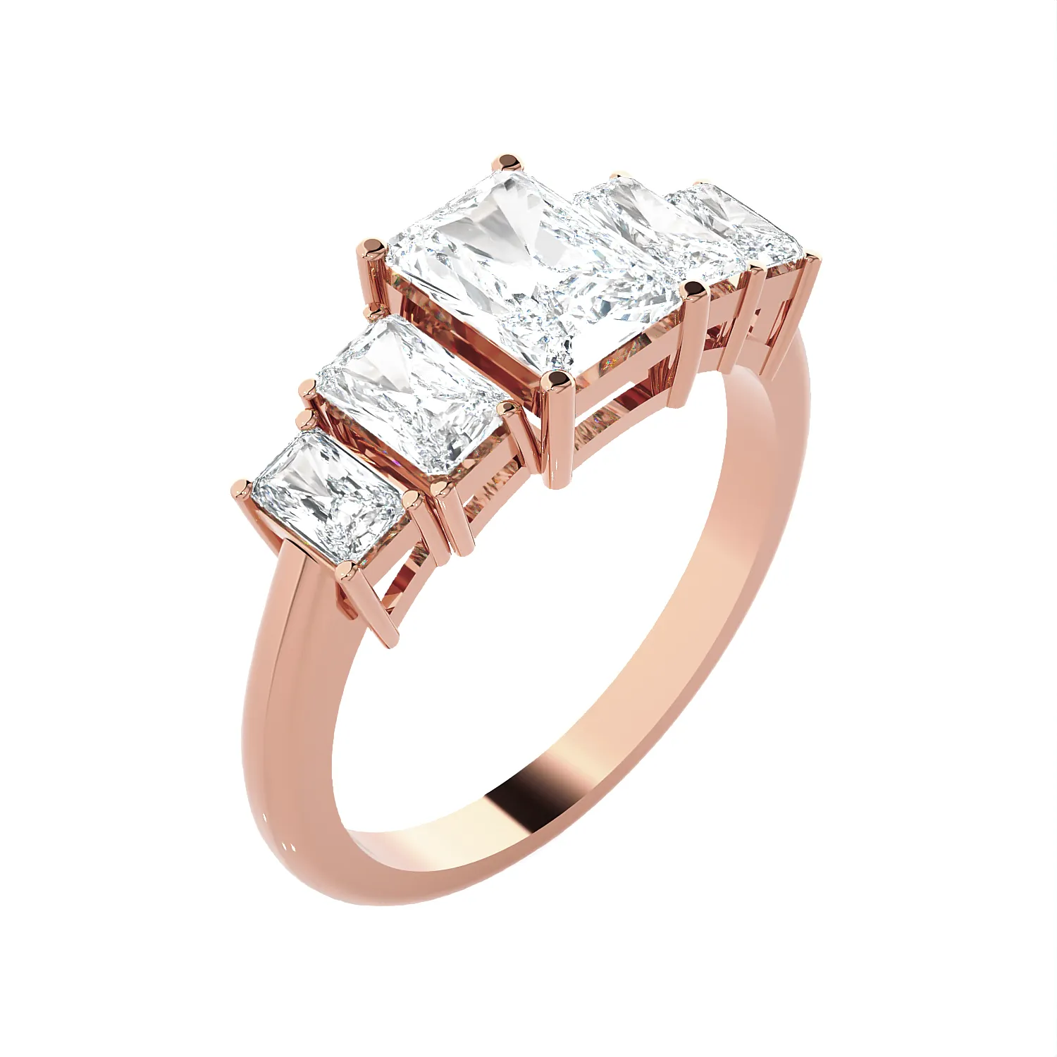 2 ctw Emerald-Cut Lab Grown Diamond Anniversary Ring