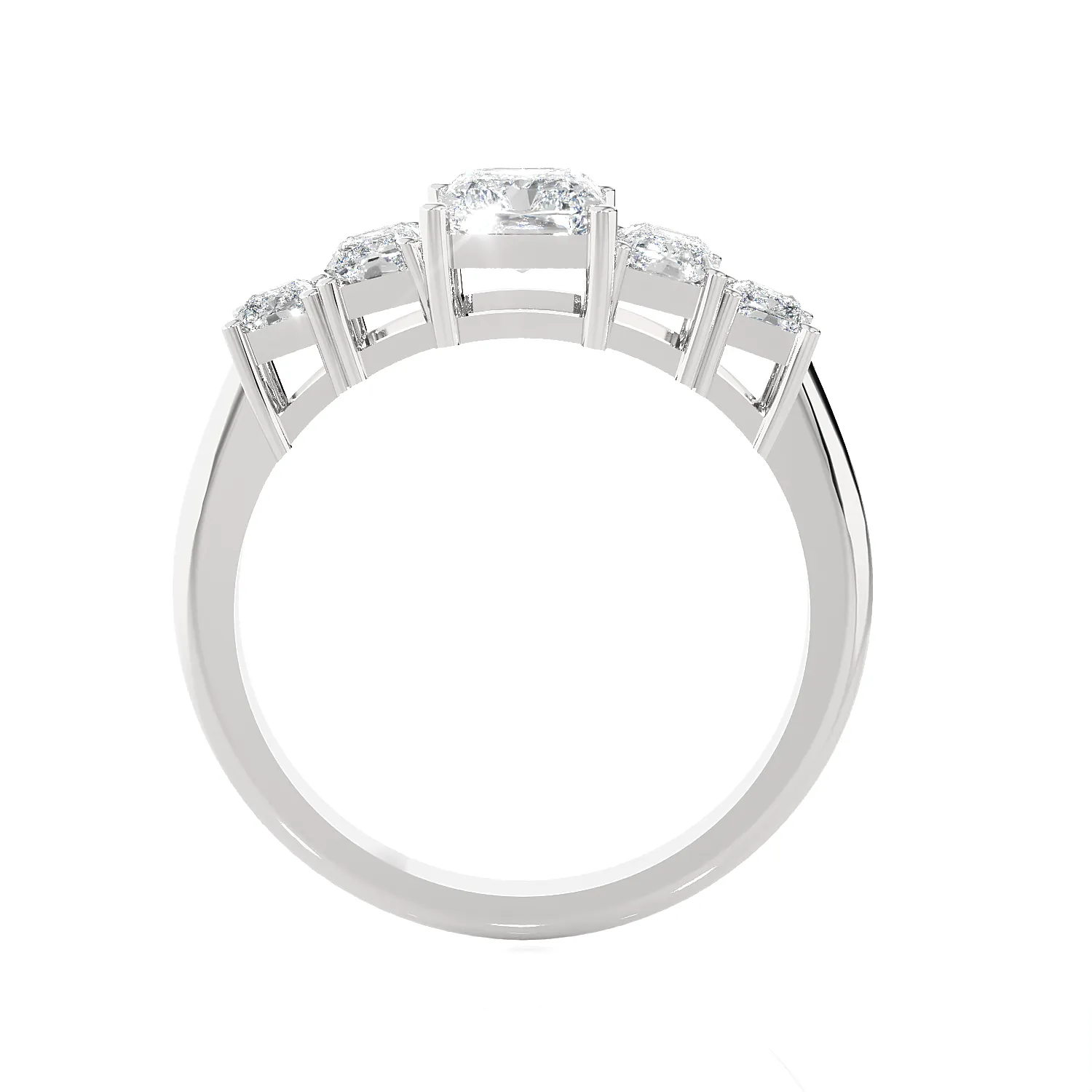 2 ctw Emerald-Cut Lab Grown Diamond Anniversary Ring