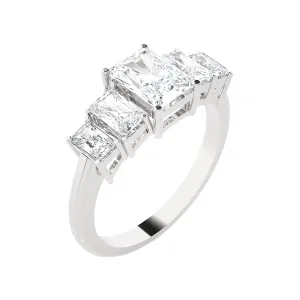2 ctw Emerald-Cut Lab Grown Diamond Anniversary Ring