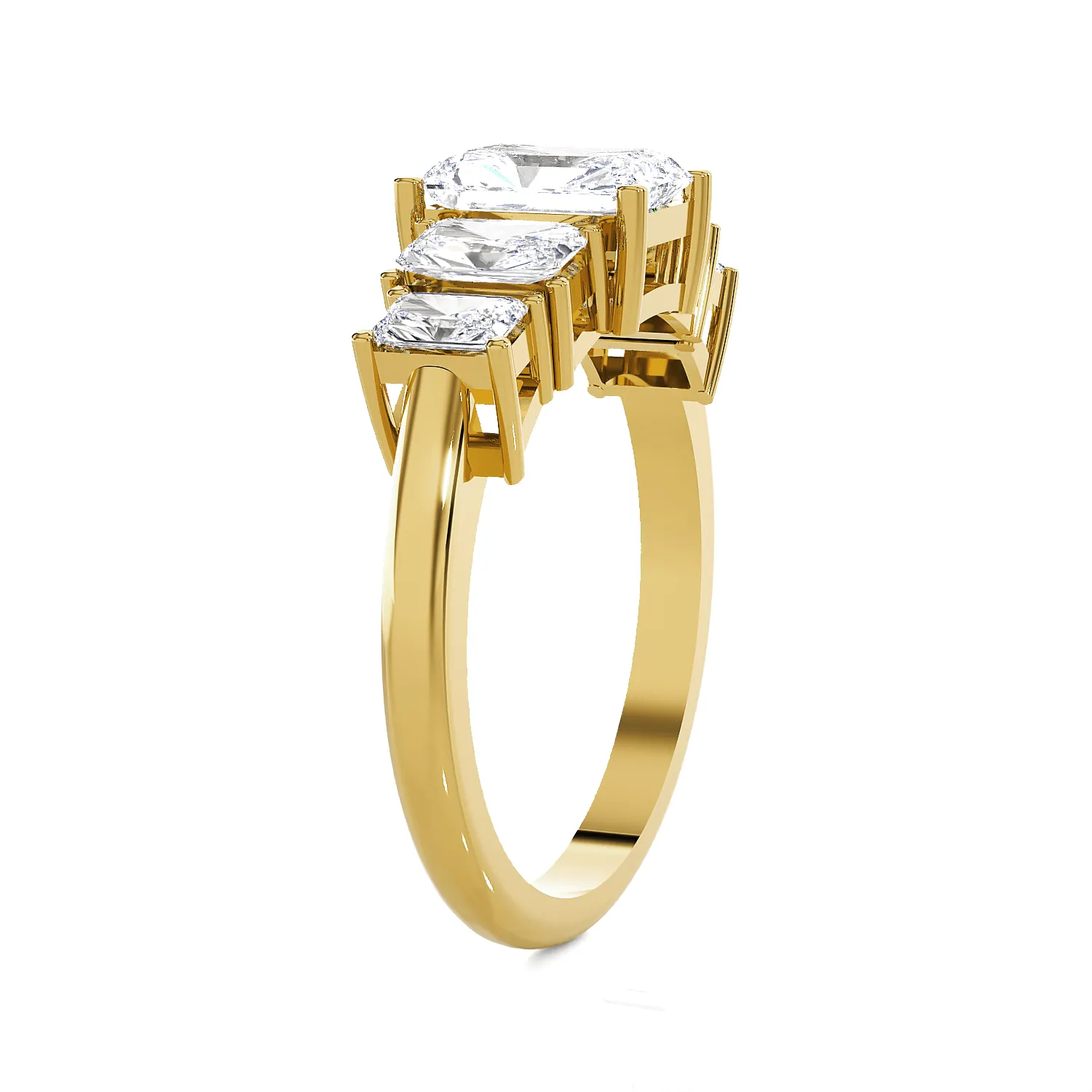 2 ctw Emerald-Cut Lab Grown Diamond Anniversary Ring