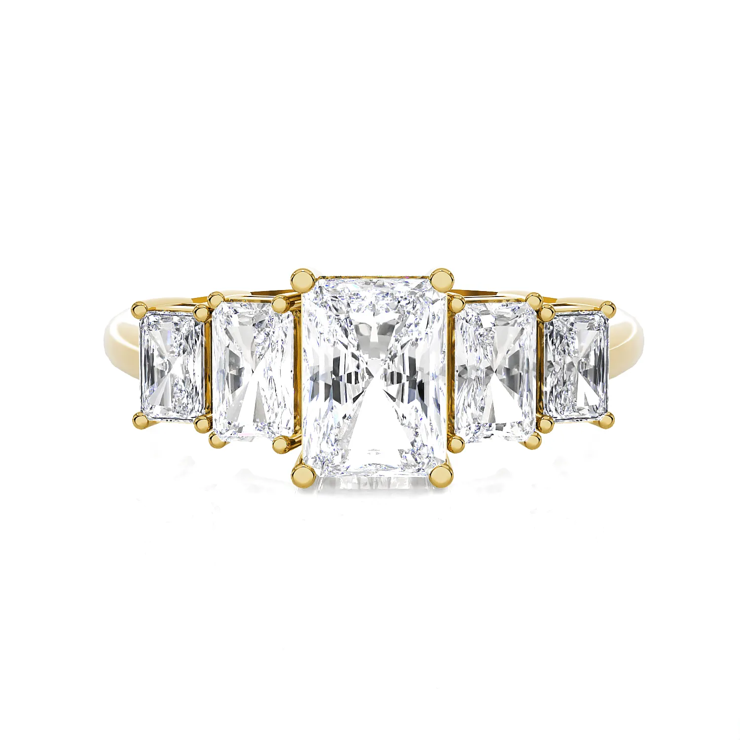 2 ctw Emerald-Cut Lab Grown Diamond Anniversary Ring