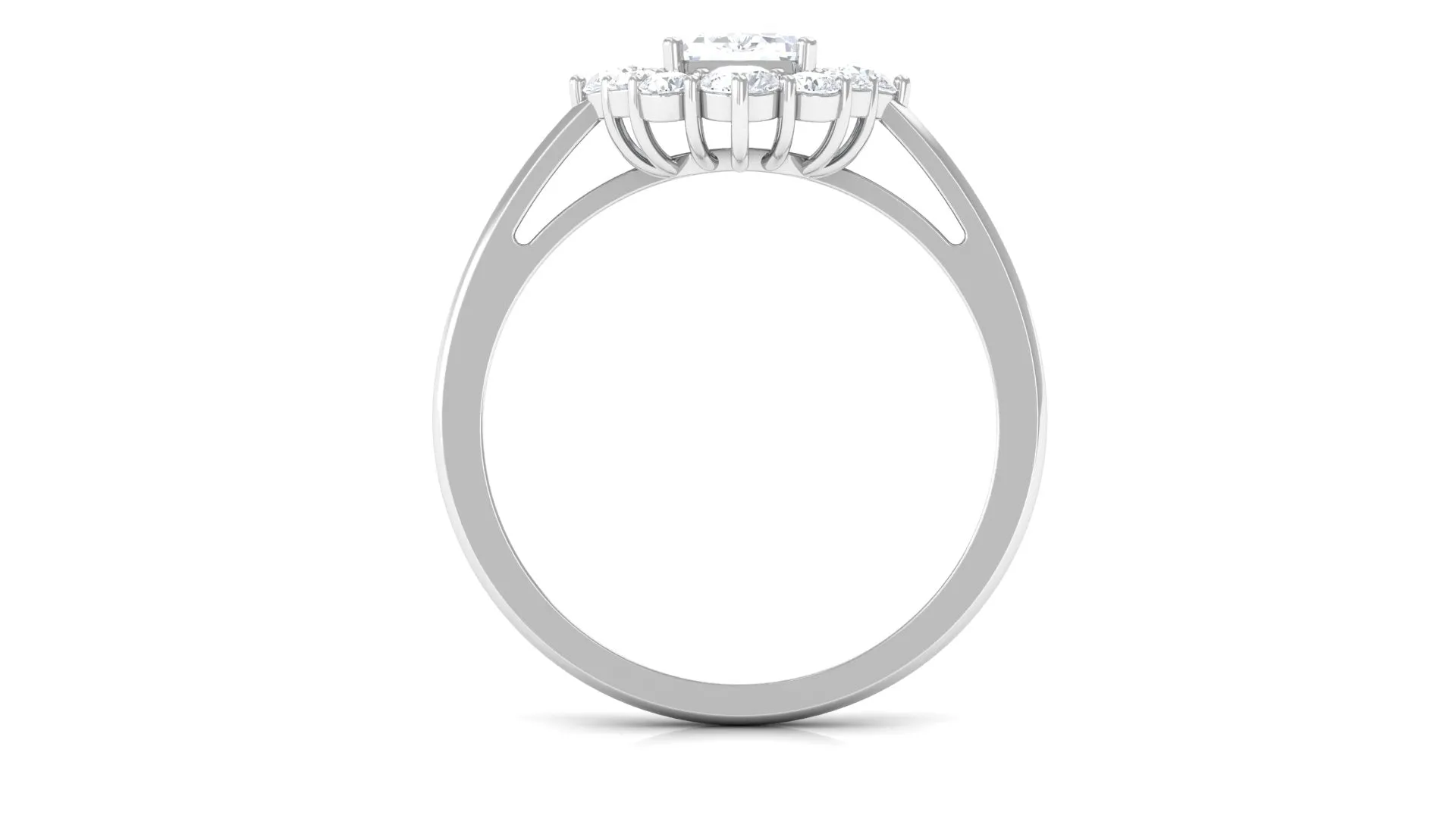 2.50 CT Octagon Cut Zircon Halo Engagement Ring