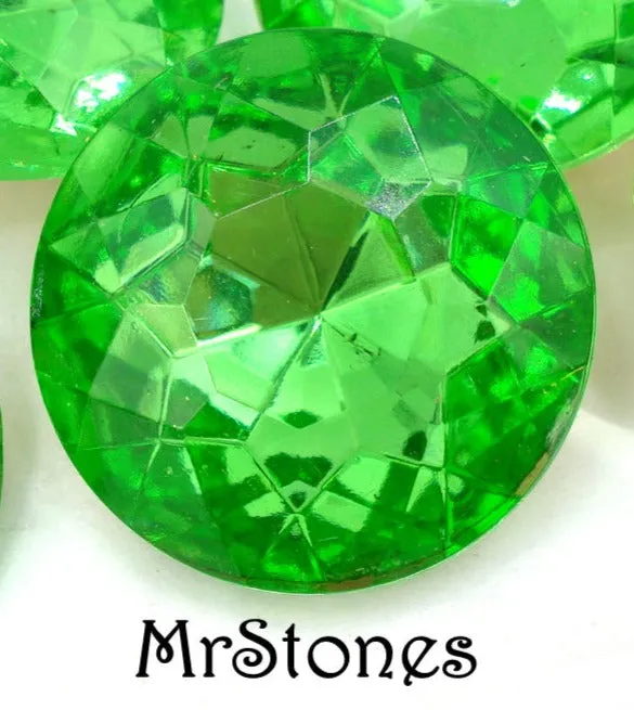 25mm (1200/2) TTC Peridot Green Round Dentelle Czech