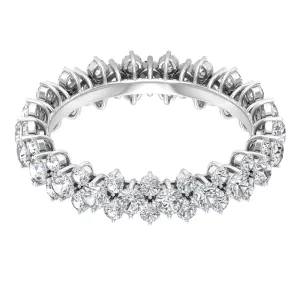 3.5 CT Zircon Cluster Eternity Ring in Prong Setting