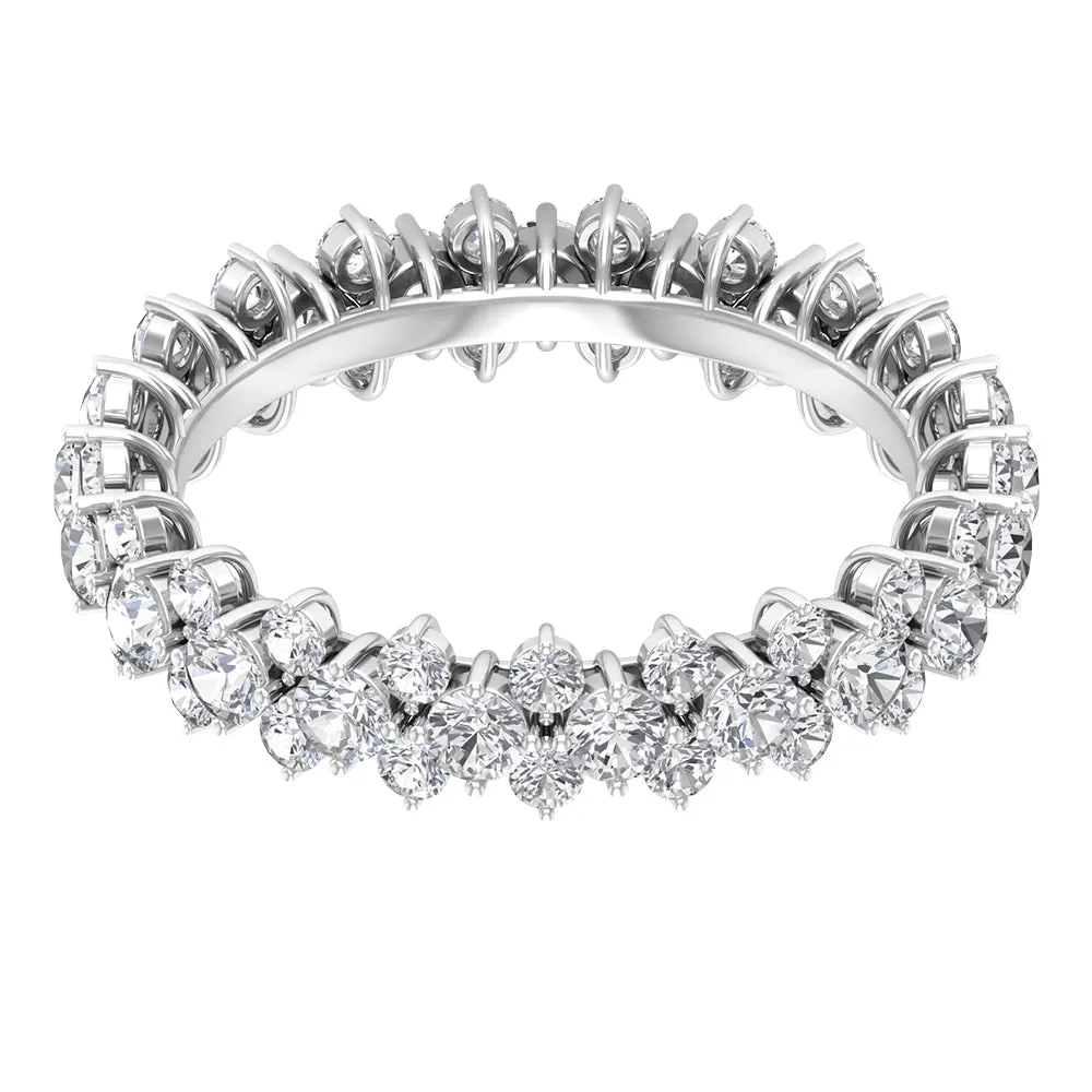 3.5 CT Zircon Cluster Eternity Ring in Prong Setting
