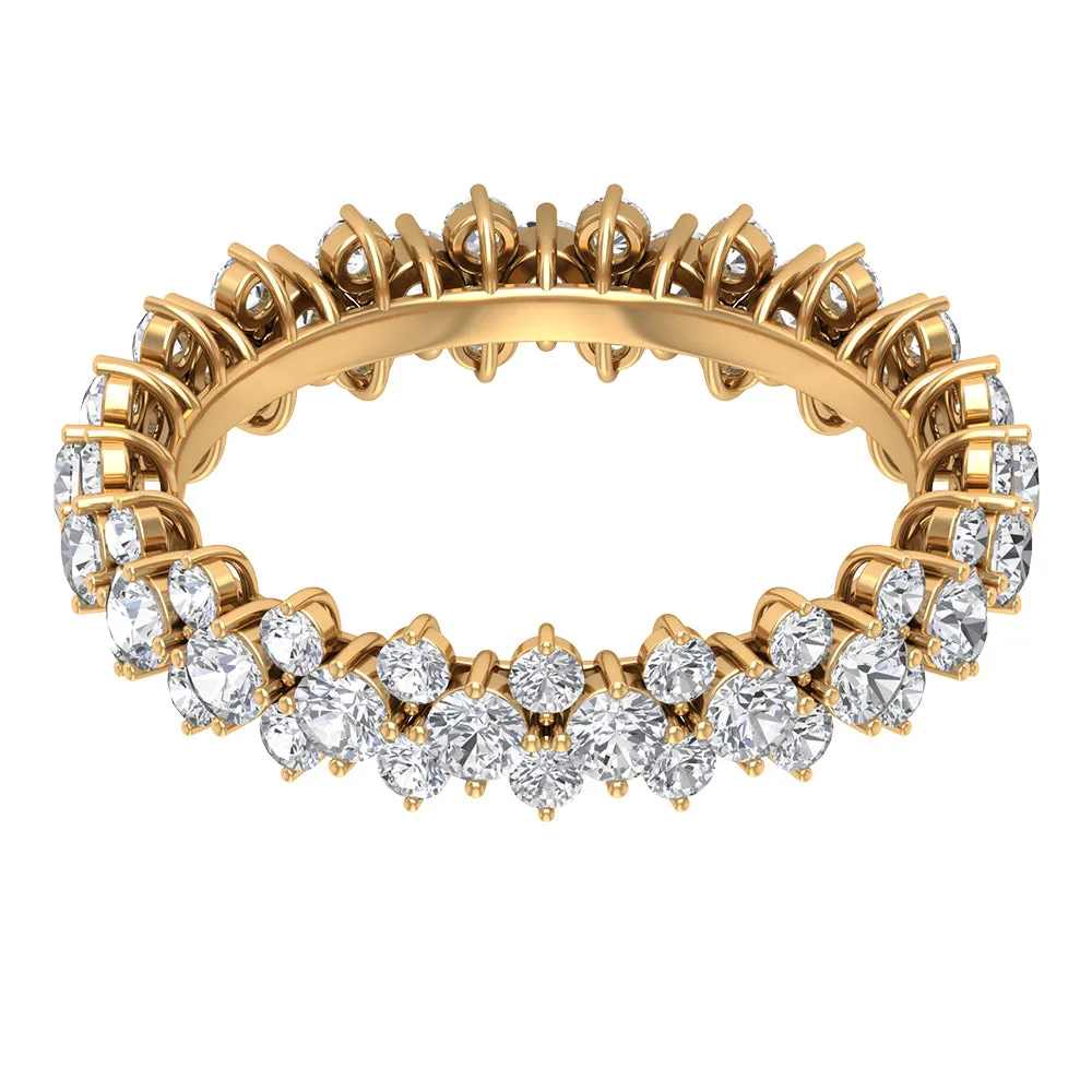 3.5 CT Zircon Cluster Eternity Ring in Prong Setting