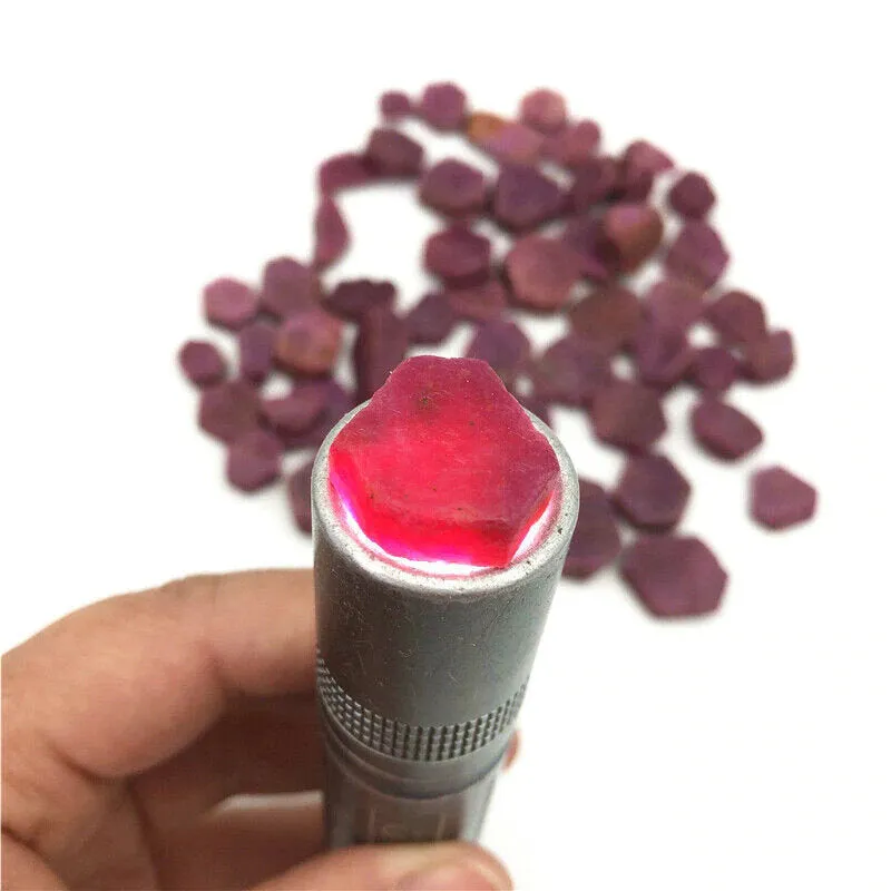 50 grams Raw Corundum Ruby Pieces, Rough Ruby, Uncut Ruby Crystal, July Birthstone, Healing Crystal Stone, Bulk Raw Gemstone, Heart Chakra