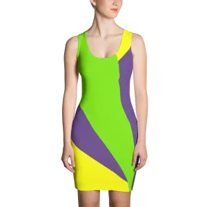 #53a3f230 - Grape Lemon Lime - ALTINO Fitted Dress - Summer Never Ends Collection