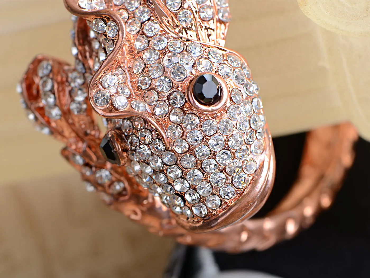 Amethyst Animal Cuff Bracelet Bangle