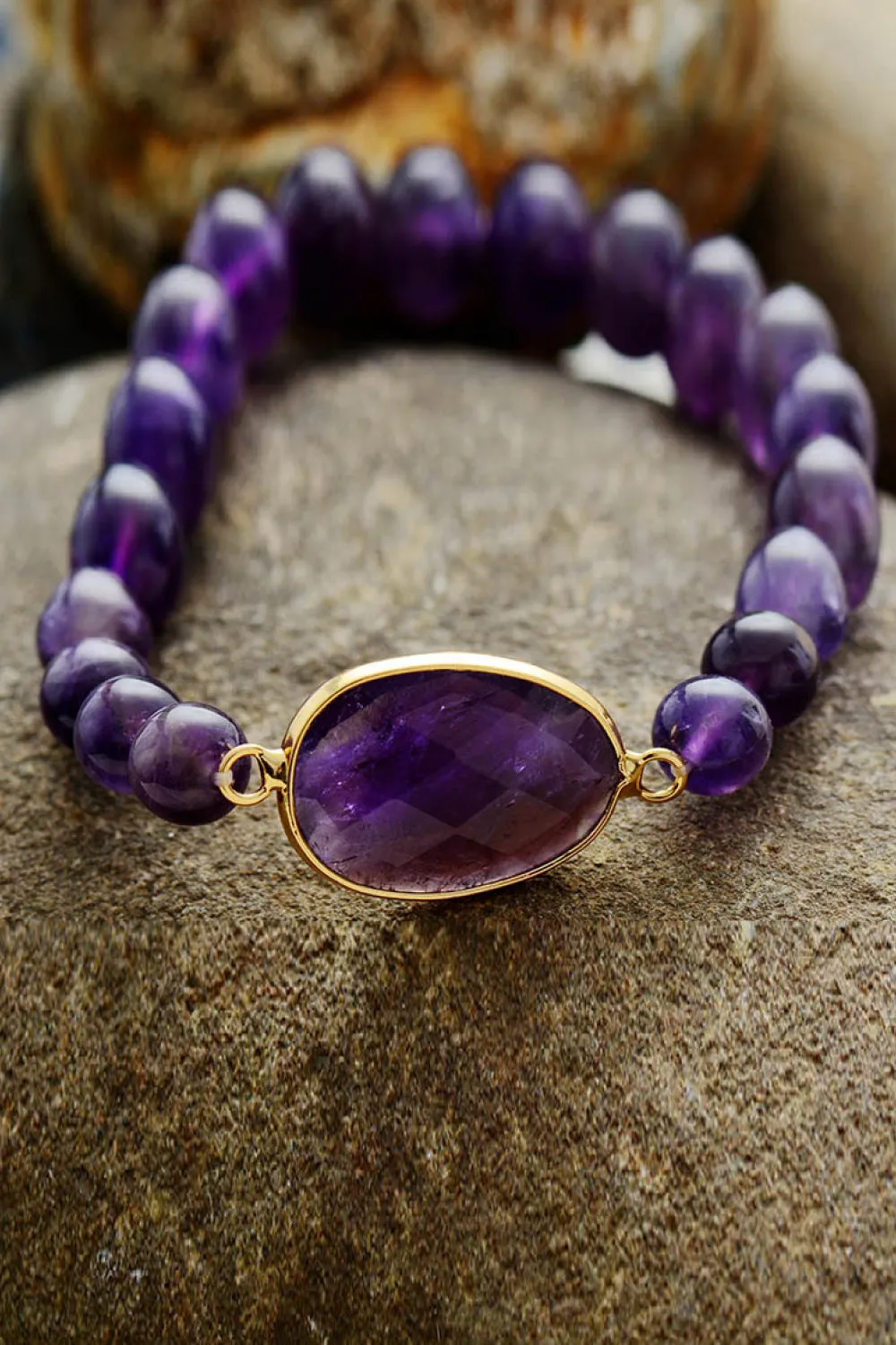 Amethyst Beaded Bracelet
