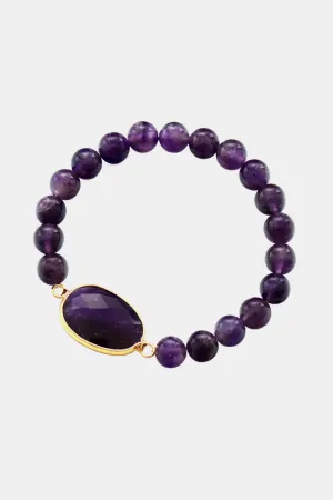Amethyst Beaded Bracelet