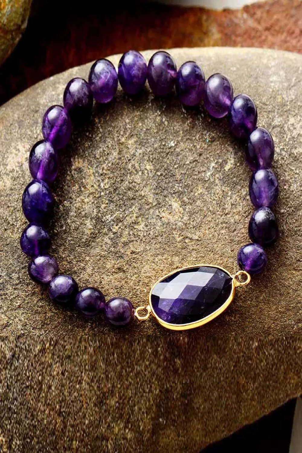 Amethyst Beaded Bracelet