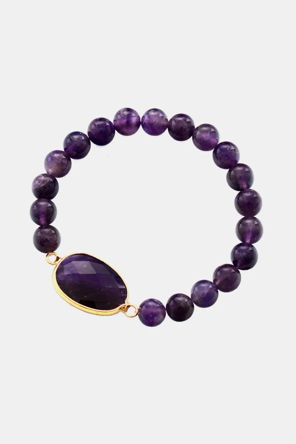 Amethyst Beaded Bracelet