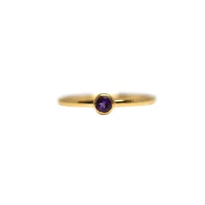 Amethyst Birthstone Stacking Ring