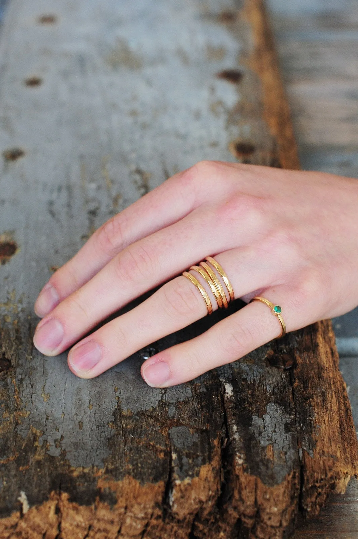 Amethyst Birthstone Stacking Ring