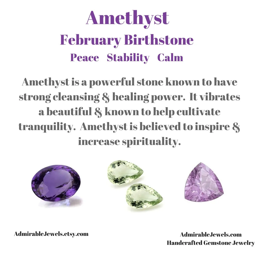 Amethyst Heart Briolette Pendant Necklace