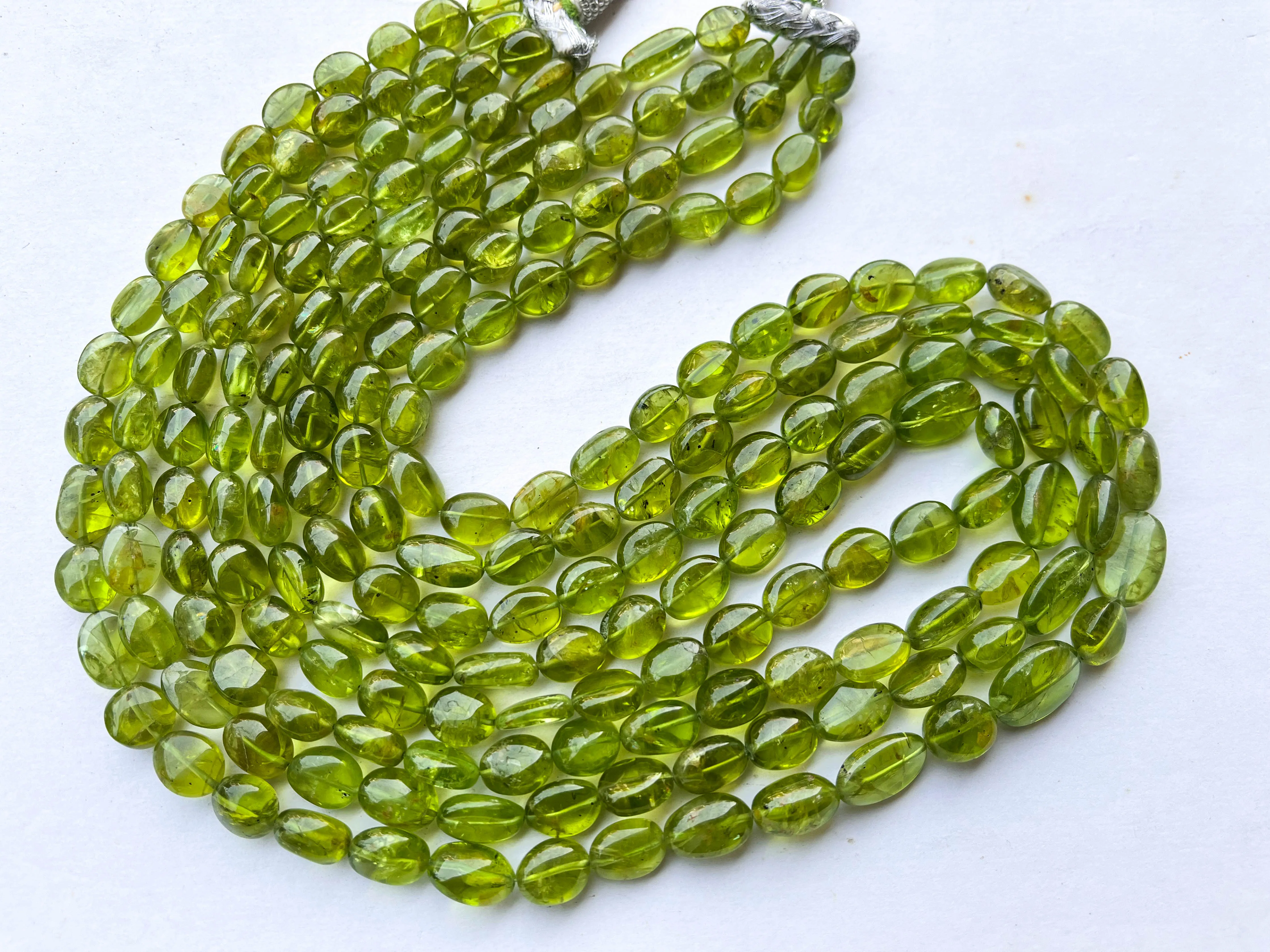 Arizona Peridot Smooth Oval Shape Beads