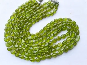 Arizona Peridot Smooth Oval Shape Beads