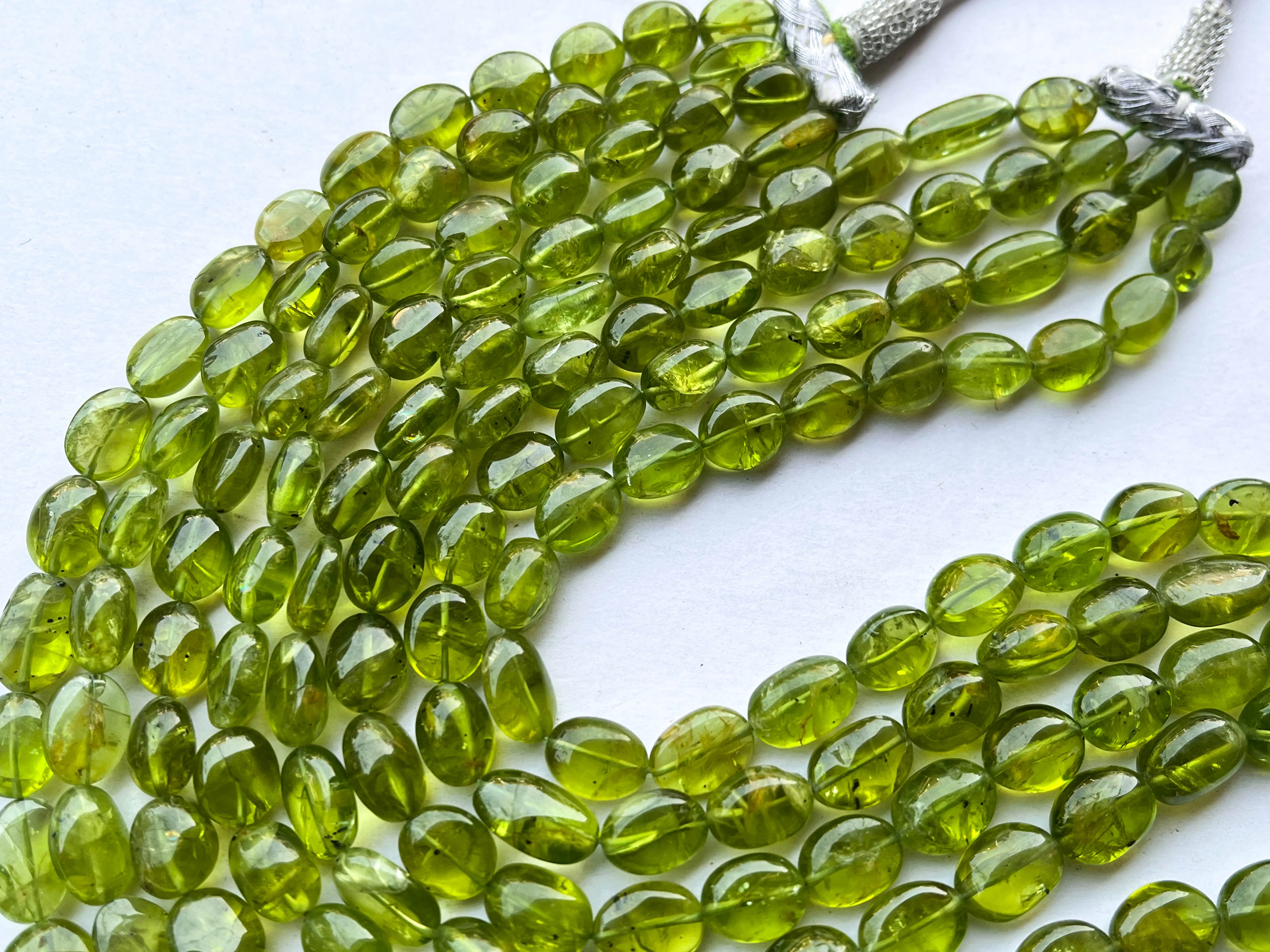 Arizona Peridot Smooth Oval Shape Beads