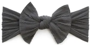 Baby Bling Charcoal Cable Knit Knot Headband