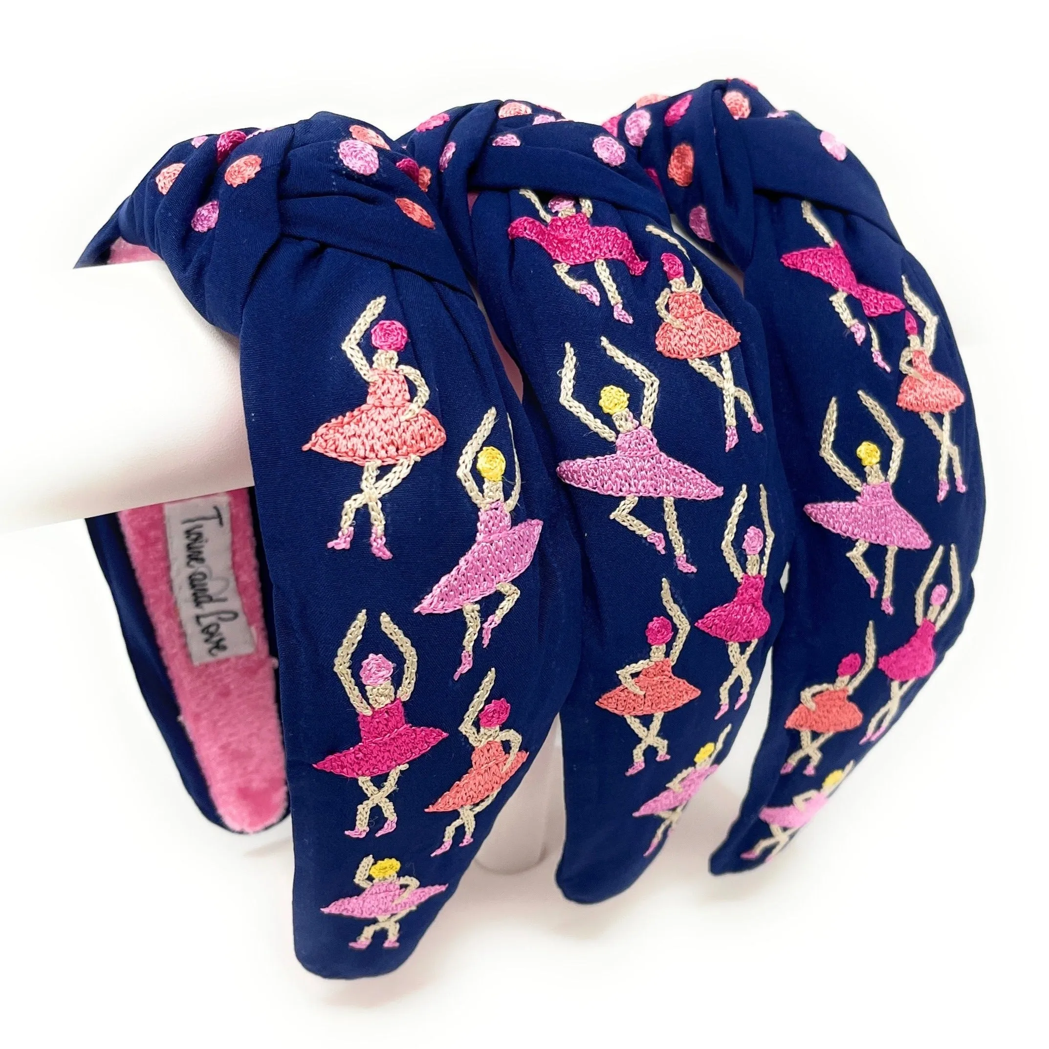 Ballerina Embroidered Knot Headband