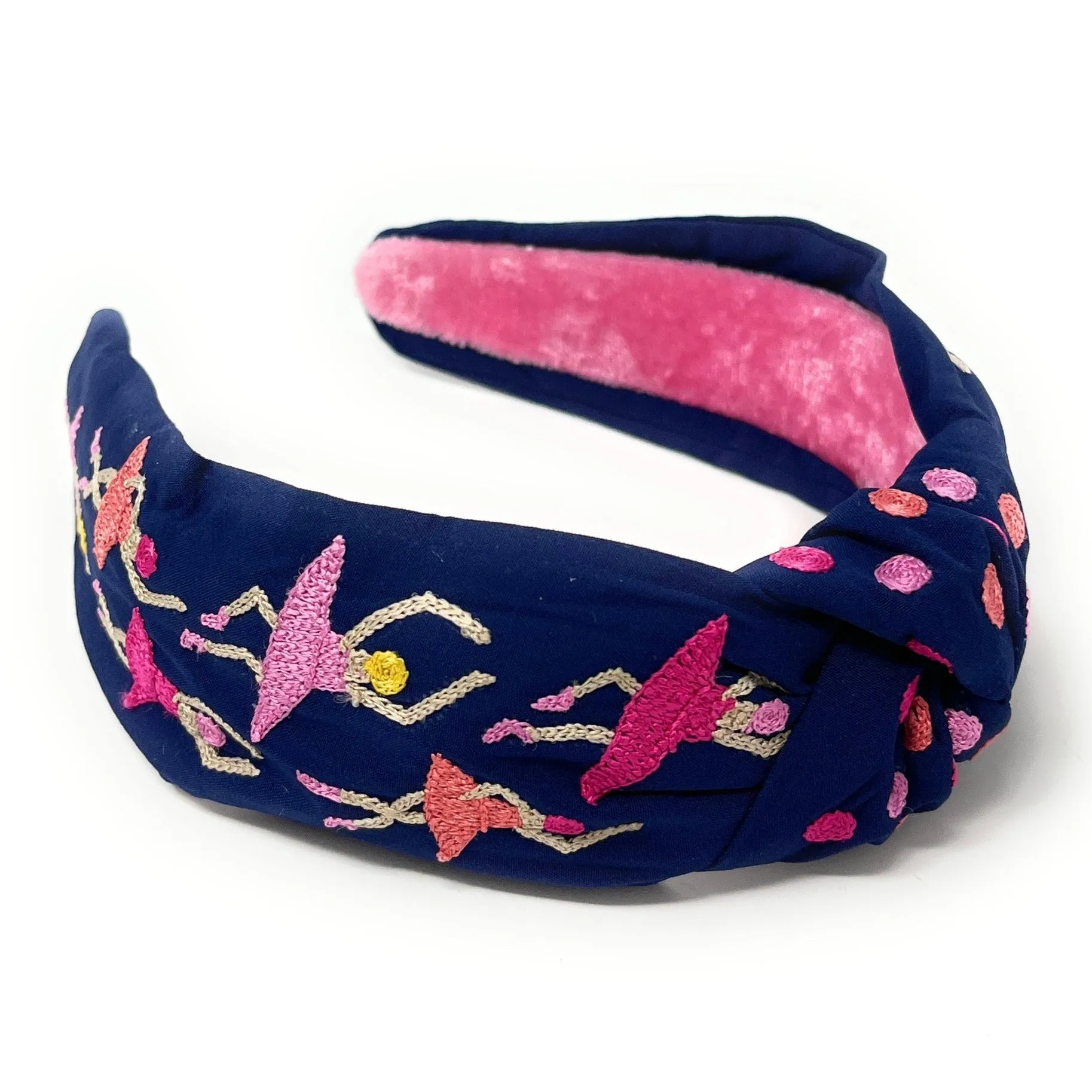 Ballerina Embroidered Knot Headband