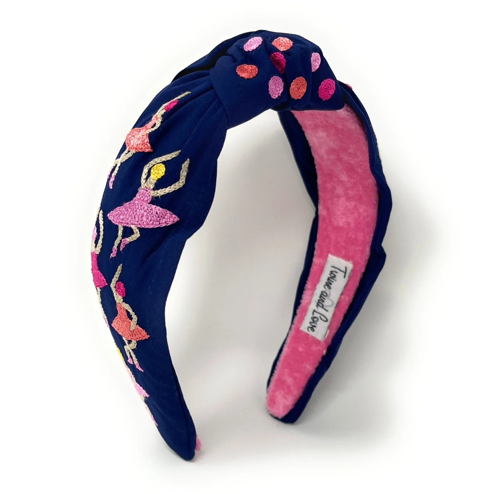 Ballerina Embroidered Knot Headband