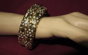 Bangles 7386 Golden CZ 2.6 Bangles Shieno Sarees
