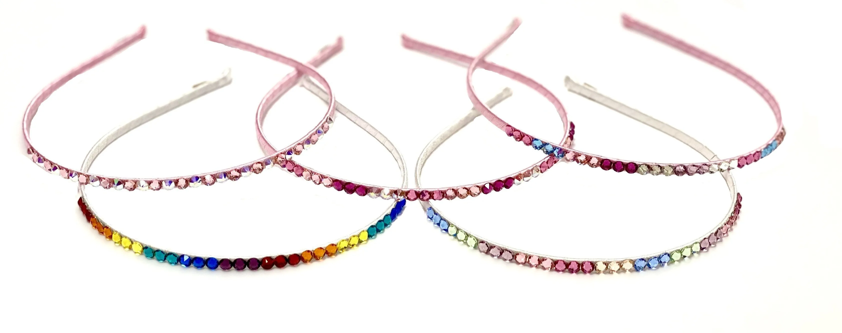 Bari Lynn Swarovski Crystal Skinny Headband (8 Colors)