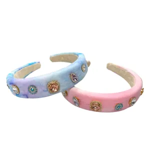 Bari Lynn Tie Dye Headband with Jewels