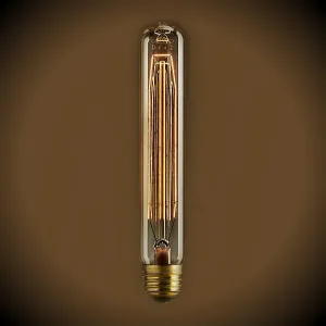 Beacon Tube Nostalgic Bulb - 60 Watt - 7.4 in Length - Amber