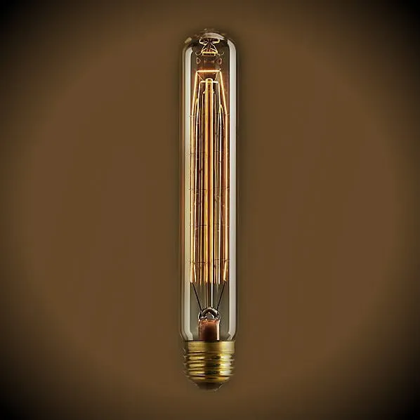 Beacon Tube Nostalgic Bulb - 60 Watt - 7.4 in Length - Amber