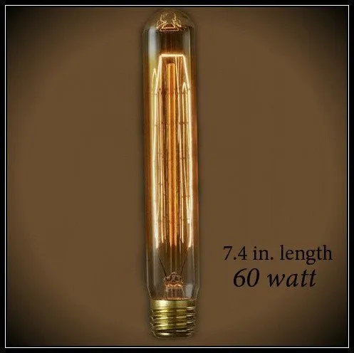 Beacon Tube Nostalgic Bulb - 60 Watt - 7.4 in Length - Amber