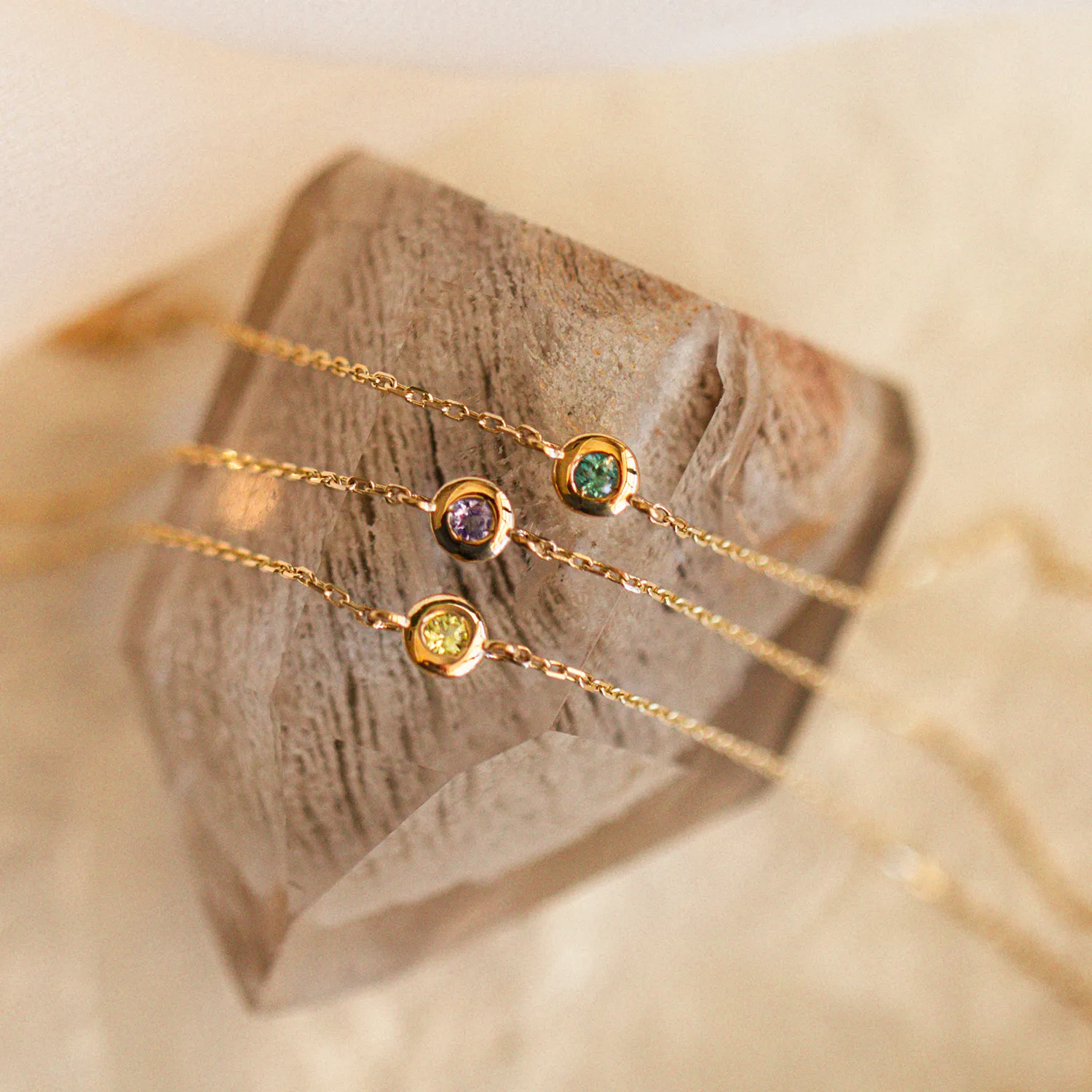 Birthstone Bezel Bracelet